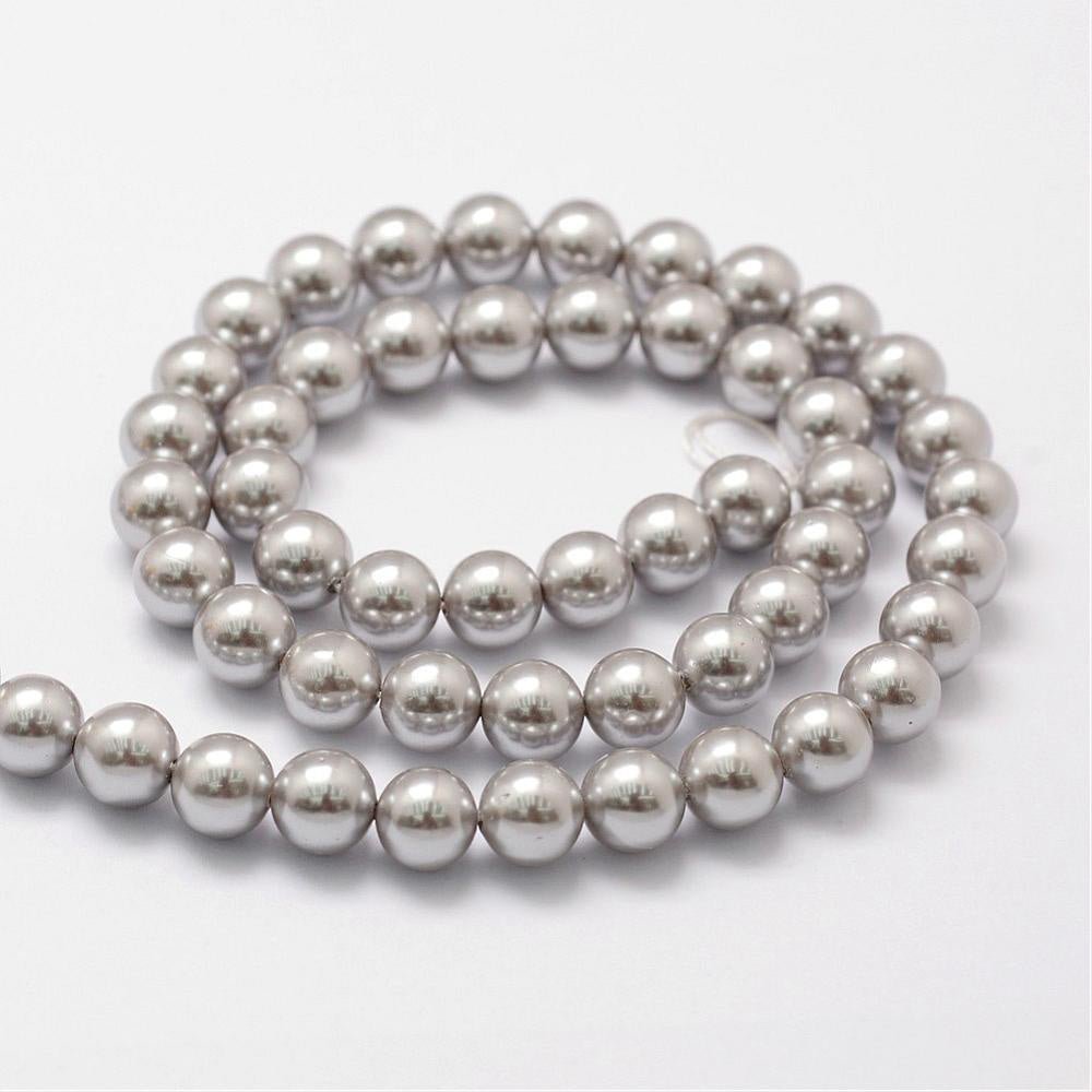 Acrylperle rund - 6 mm - Silber - PerlineBeads