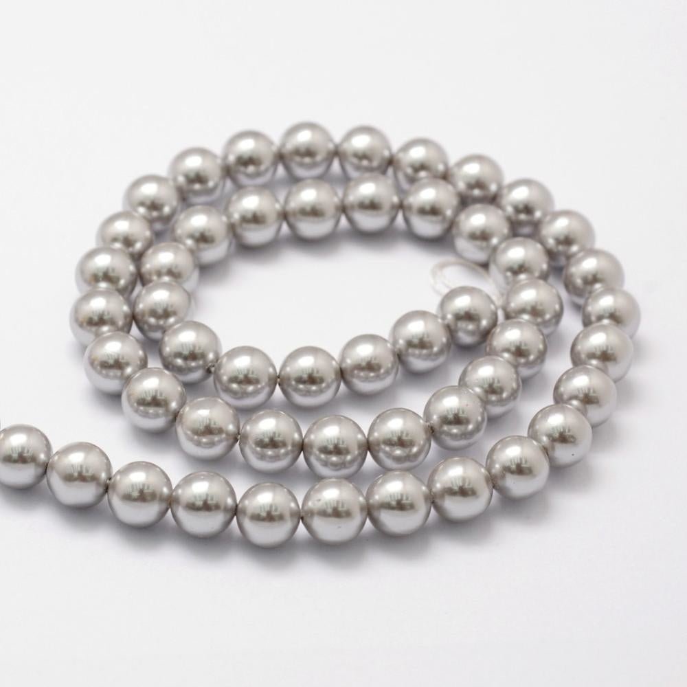 Acrylperle rund - 8 mm - Silber - PerlineBeads