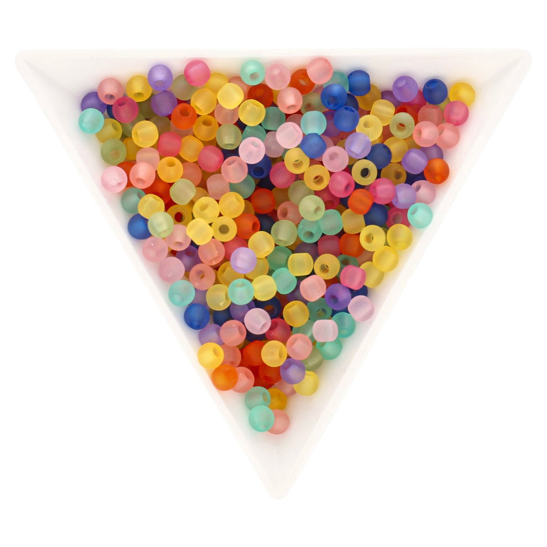 Acrylperlen mattiert - 4 mm - Farbenmix - PerlineBeads