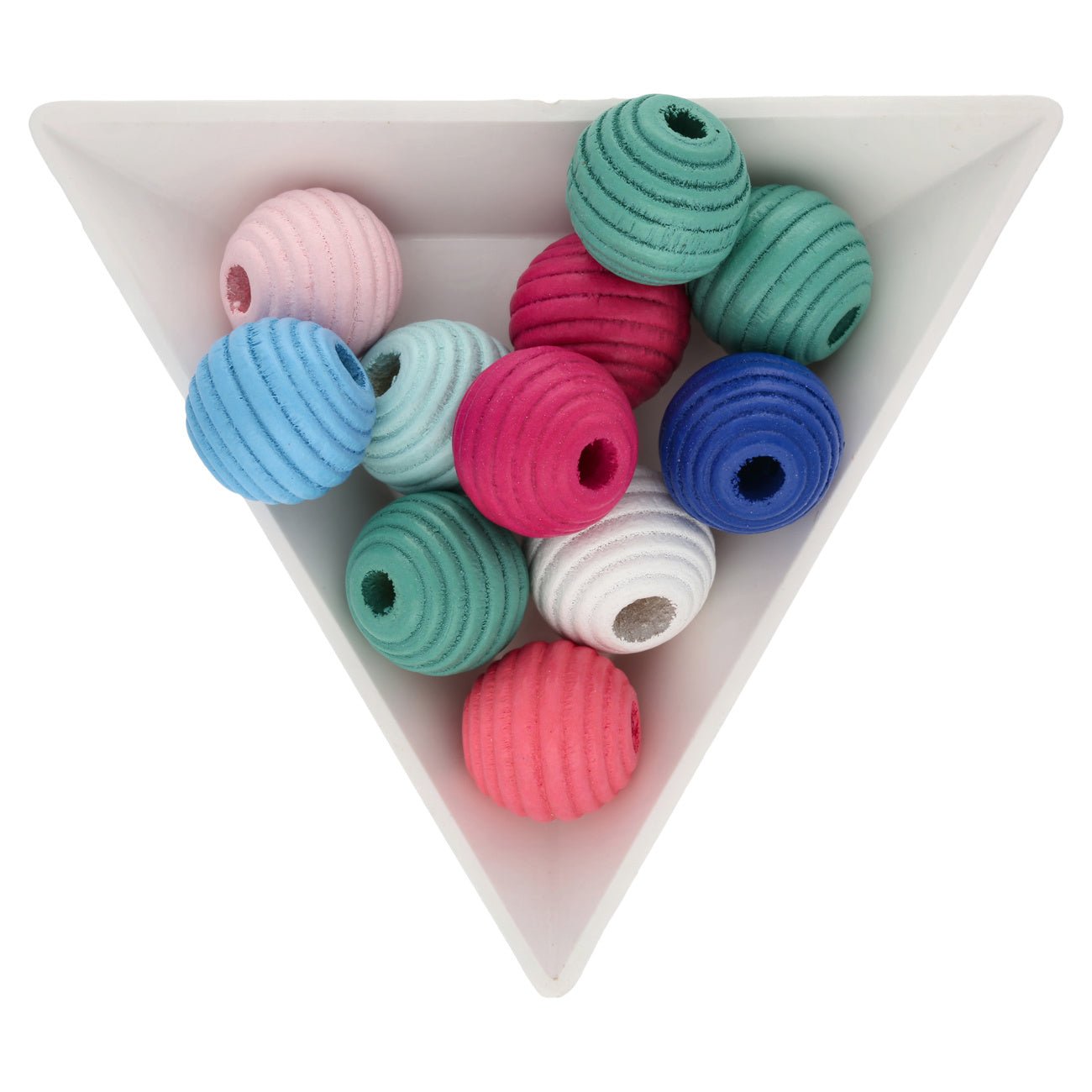 Ahornholzperle, getönt - 14 mm - Farben-Mix - PerlineBeads