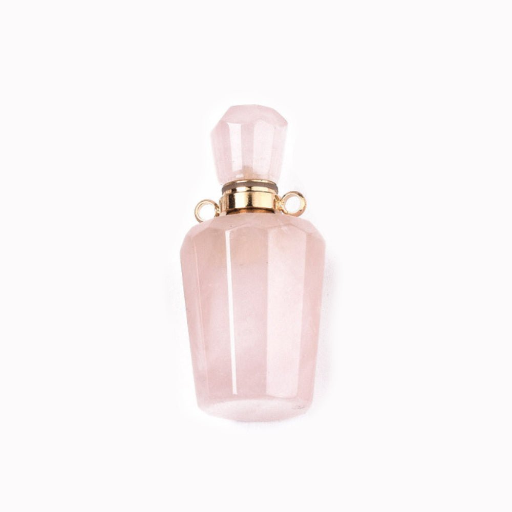 Anhänger aus Rosenquartz - Parfümflasche - PerlineBeads