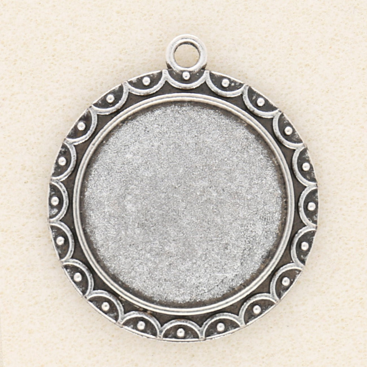 Anhänger für Cabochon, Farbe Antiksilber - PerlineBeads