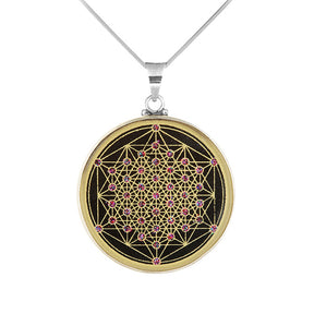 Anhänger Mandala STARLIGHT– Silber-Turmalin - PerlineBeads