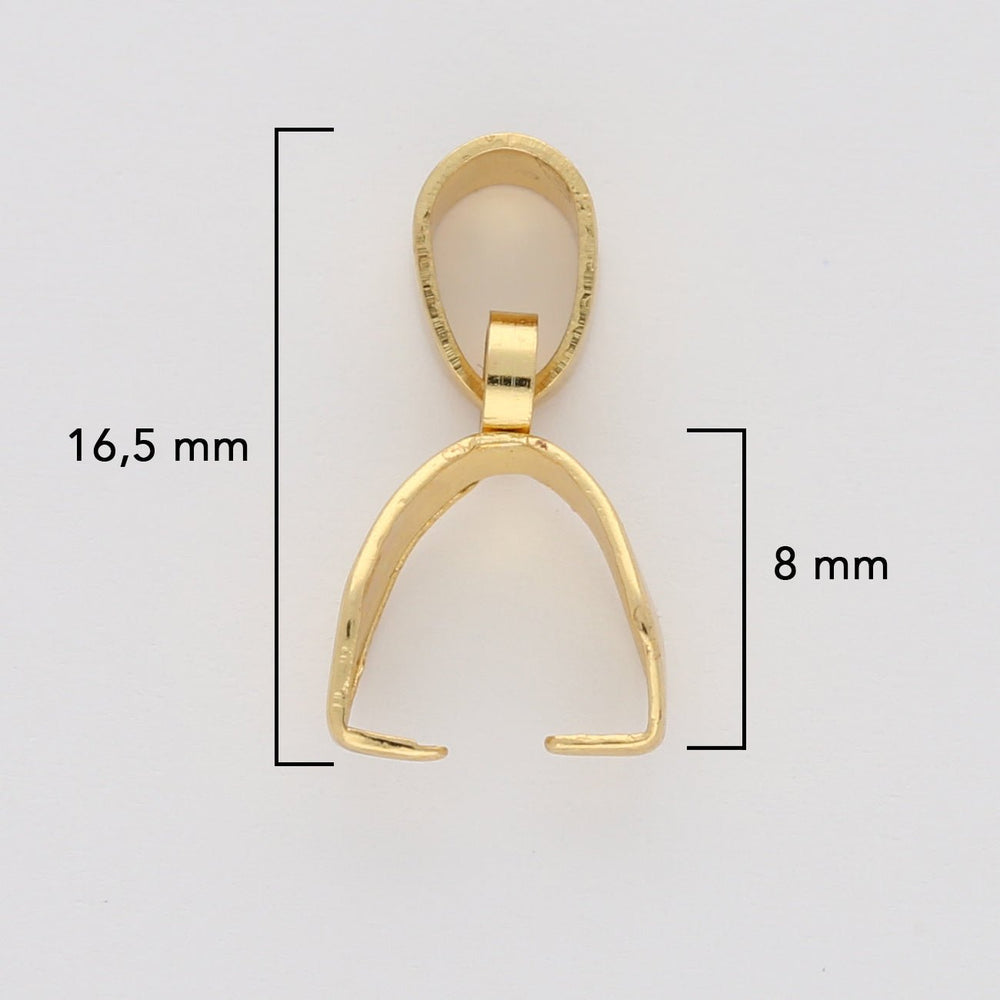 Anhängerschlaufe Edelstahl 16,5 mm- Farbe Gold - PerlineBeads