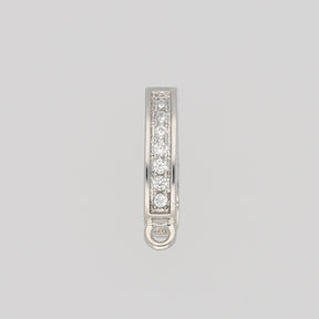 Anhängerschlaufe Snap-on - Micro Pavé Cubic Zirconia - platin - PerlineBeads