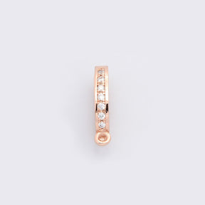 Anhängerschlaufe Snap-on - Micro Pavé Cubic Zirconia - Rotgold - PerlineBeads