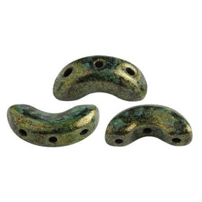 Arcos® Par Puca® - Metallic Mat Green Spotted - PerlineBeads