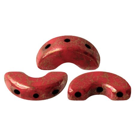 Arcos® Par Puca® - Opaque Coral Red Bronze - PerlineBeads