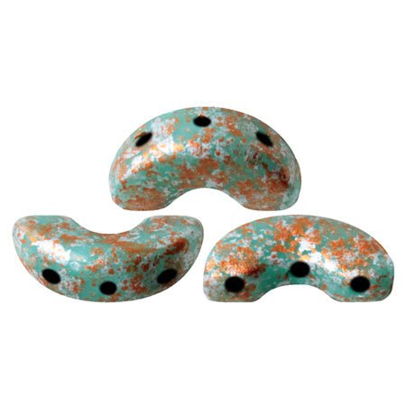 Arcos® Par Puca® - Opaque Green Turquoise Tweedy - PerlineBeads
