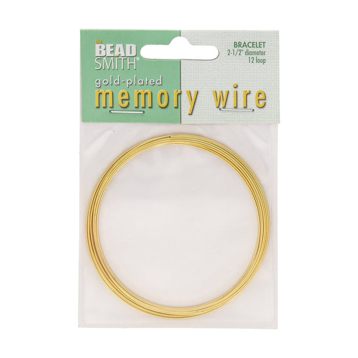 Armband – Memory Wire - 63,5 mm – Gold (12 Umdrehungen) - PerlineBeads