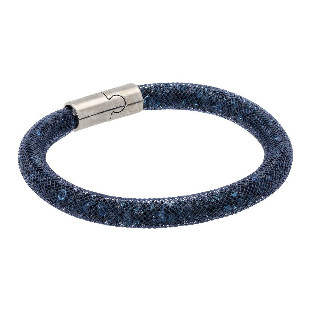 Armband, röhrenförmig mit funkelnden Kristallen – Farbe Dark Indigo - PerlineBeads