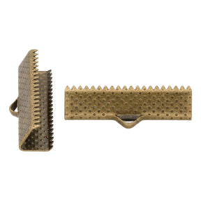 Bandklemme 25 mm, Farbe Bronze - PerlineBeads