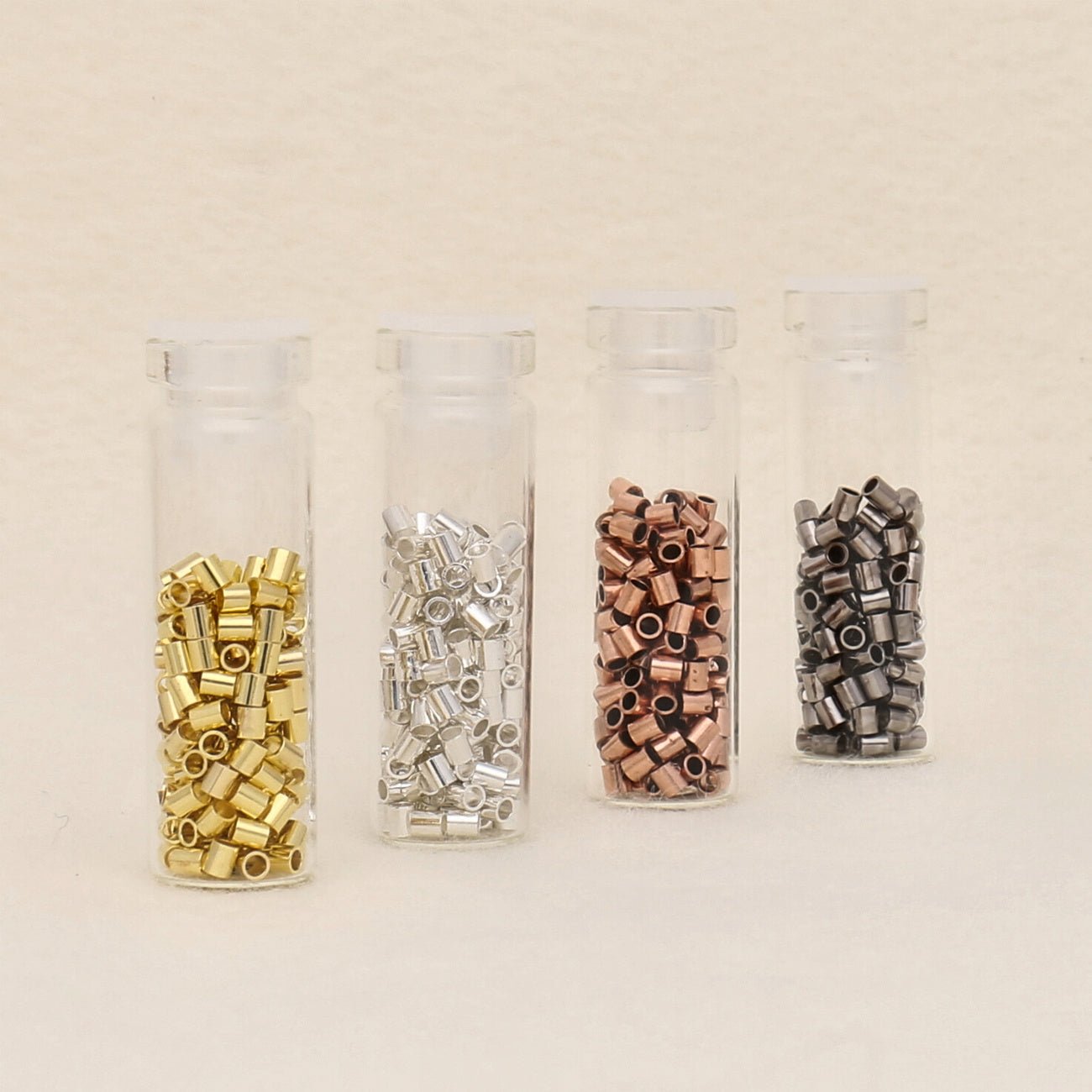 Basic Elements™ Quetschperlen (Rohr) 2 mm - Sortiert - PerlineBeads