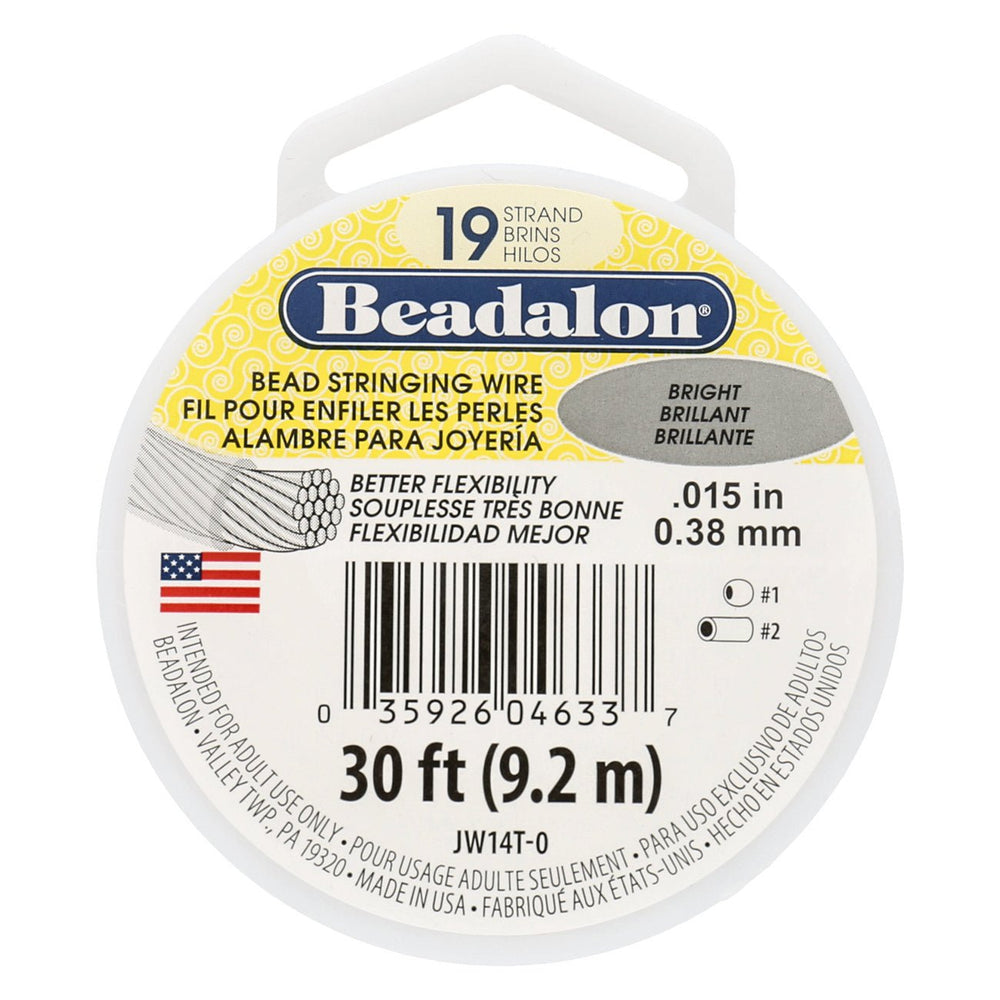 Beadalon Schmuckdraht 19 Fäden (0.38 mm) - Bright - PerlineBeads