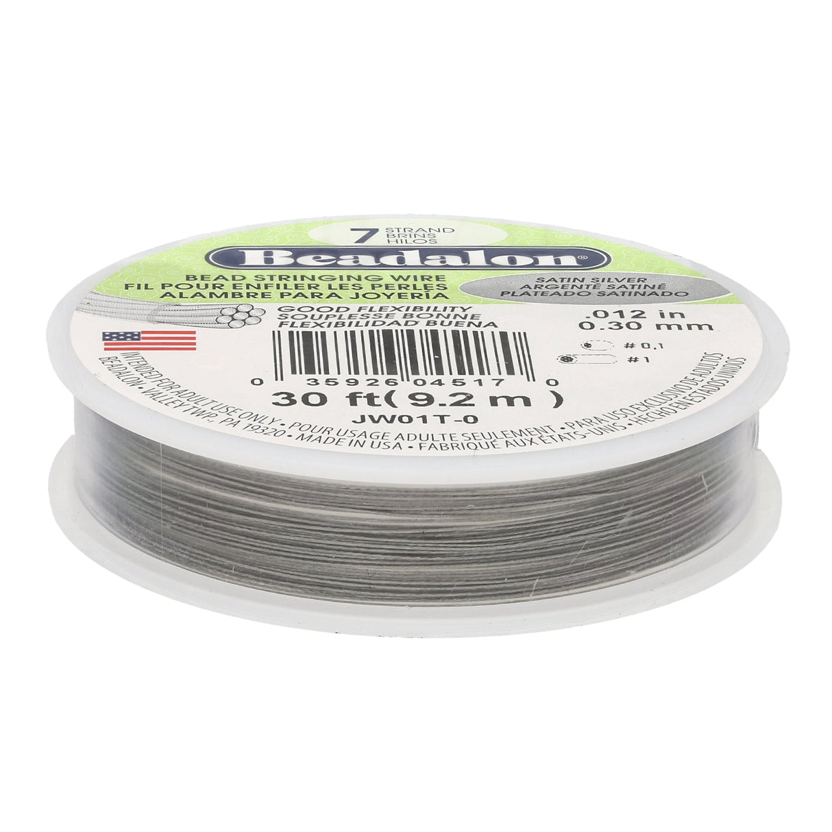 Beadalon Schmuckdraht 7 Fäden (0.30 mm) - Bright - PerlineBeads