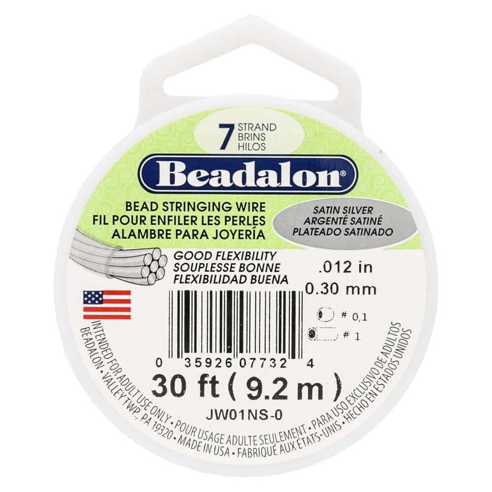 Beadalon Schmuckdraht 7 Fäden (0.30 mm) - Satin Silver - PerlineBeads