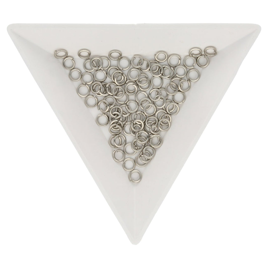 Biegeringe 4 mm – Platinfarbig - PerlineBeads