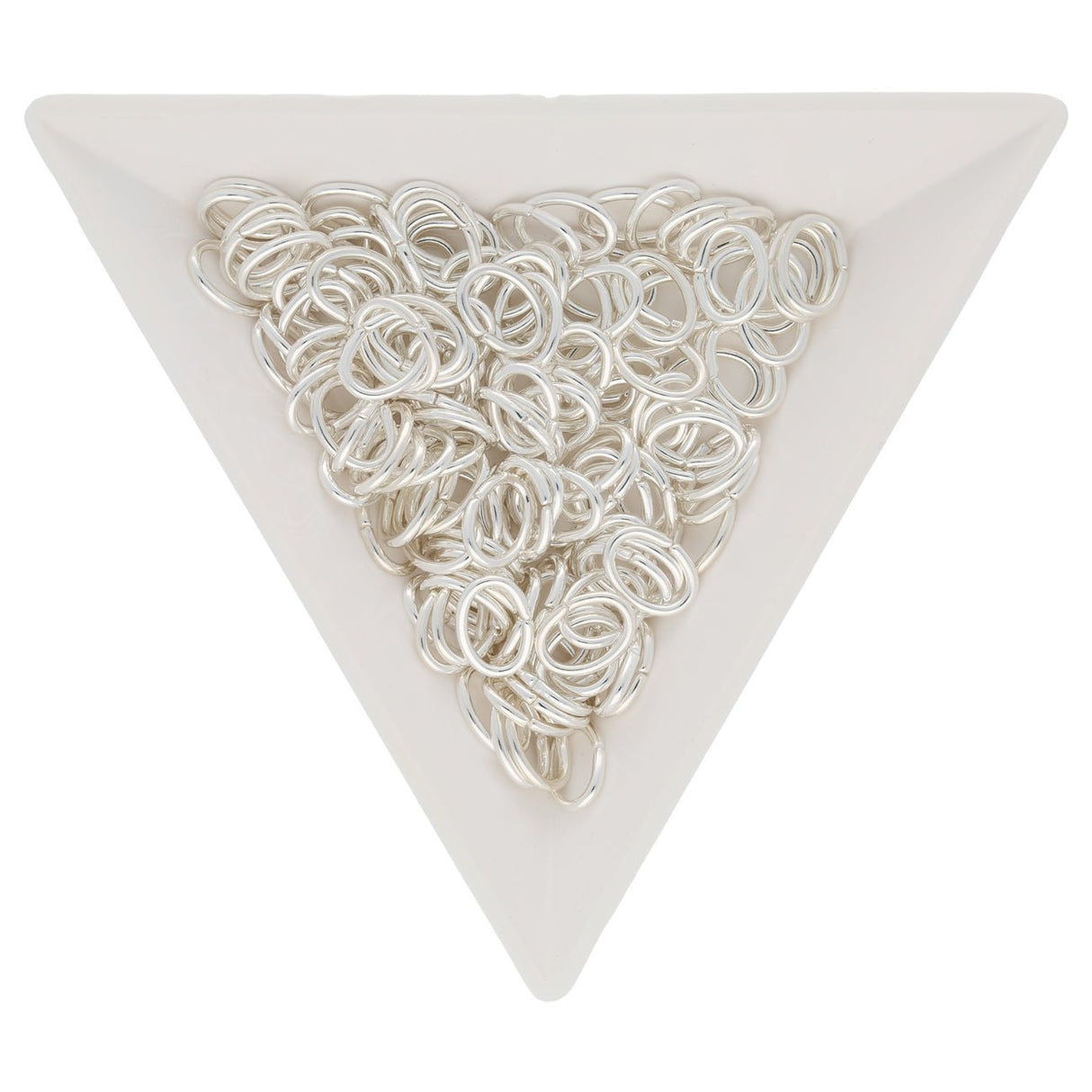 Biegeringe oval 6 x 8 mm – Versilbert - PerlineBeads