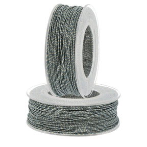 Blissino Schmuckgarn - Pulverblau / Gold (526/O) - PerlineBeads