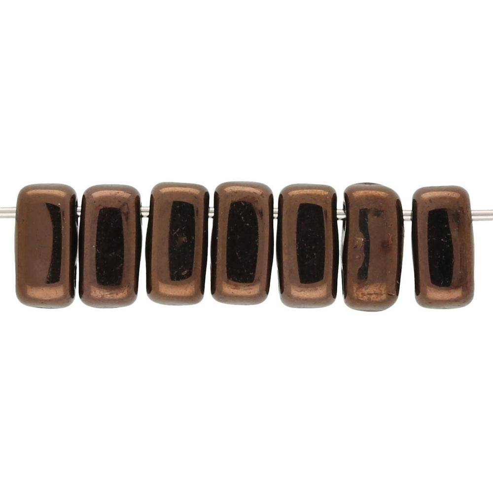 Bricks CzechMates 6x3 mm - Dark Bronze - PerlineBeads