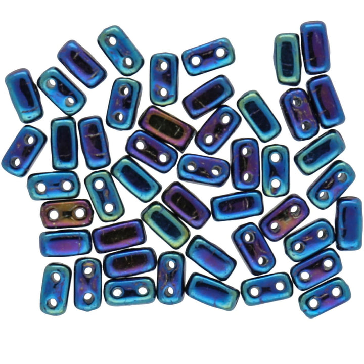 Bricks CzechMates 6x3 mm - Iris Blue - PerlineBeads