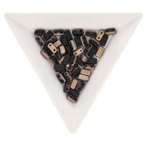 Bricks CzechMates 6x3 mm - Matte Apollo Jet - PerlineBeads