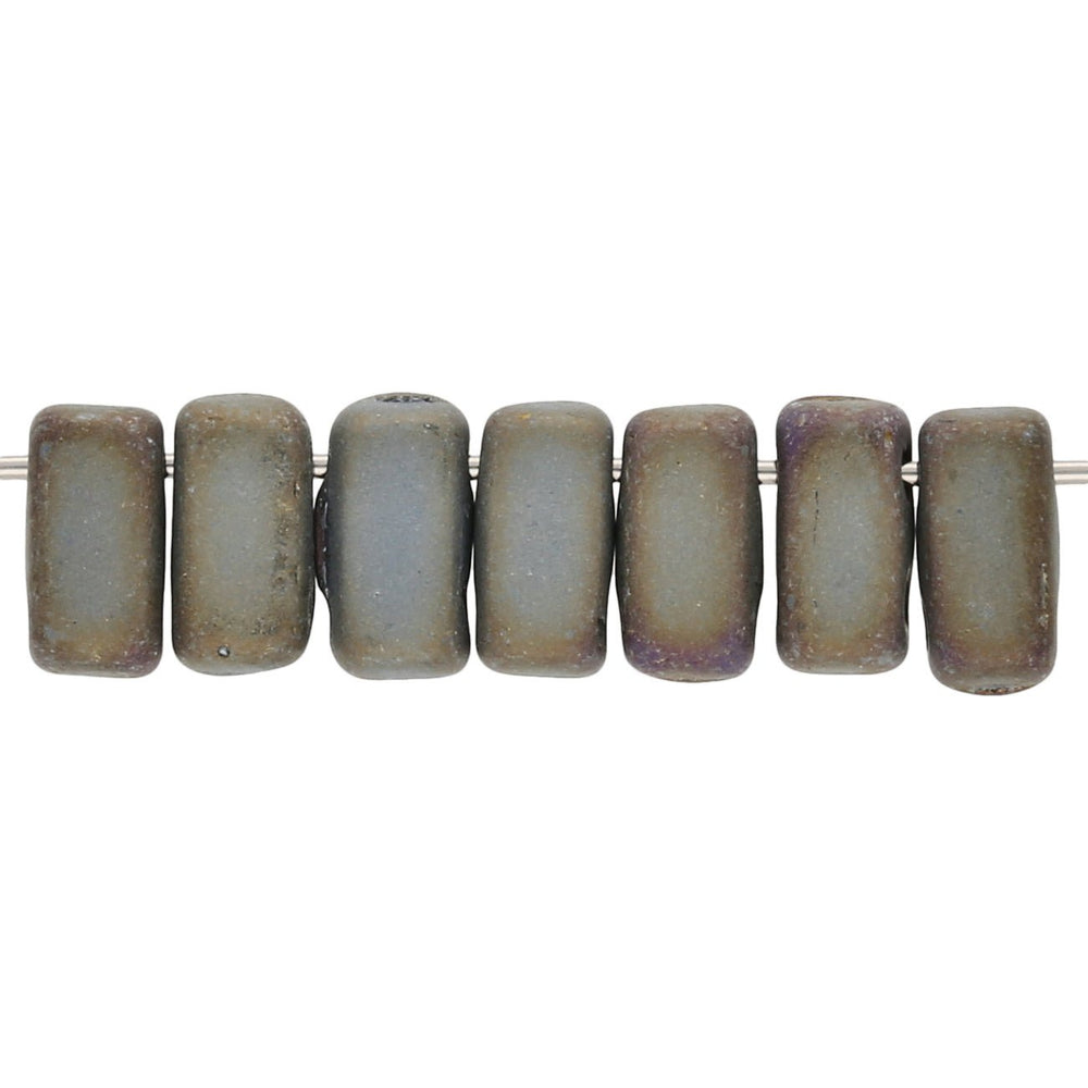 Bricks CzechMates 6x3 mm - Matte Iris Brown - PerlineBeads