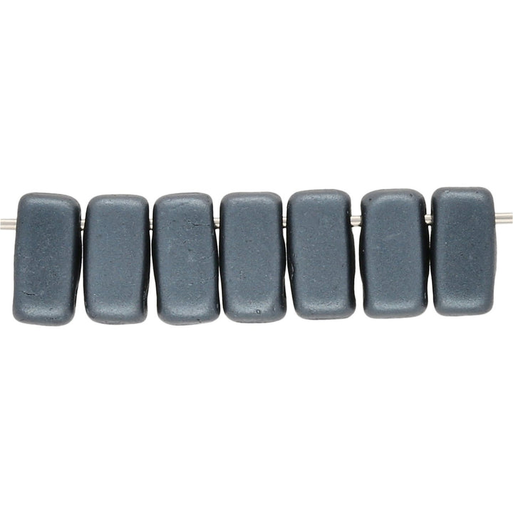 Bricks CzechMates 6x3 mm - Pearl Coat Charcoal - PerlineBeads