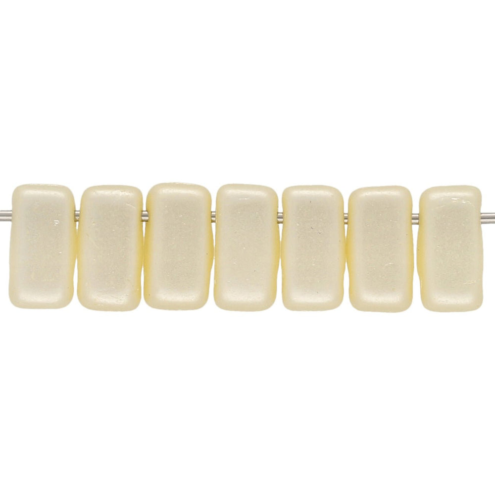 Bricks CzechMates 6x3 mm - Pearl Coat Cream - PerlineBeads