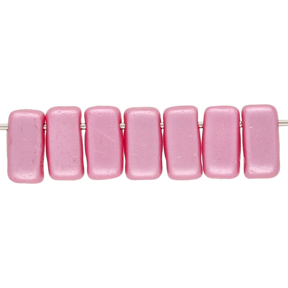 Bricks CzechMates 6x3 mm - Pearl Coat Flamingo - PerlineBeads