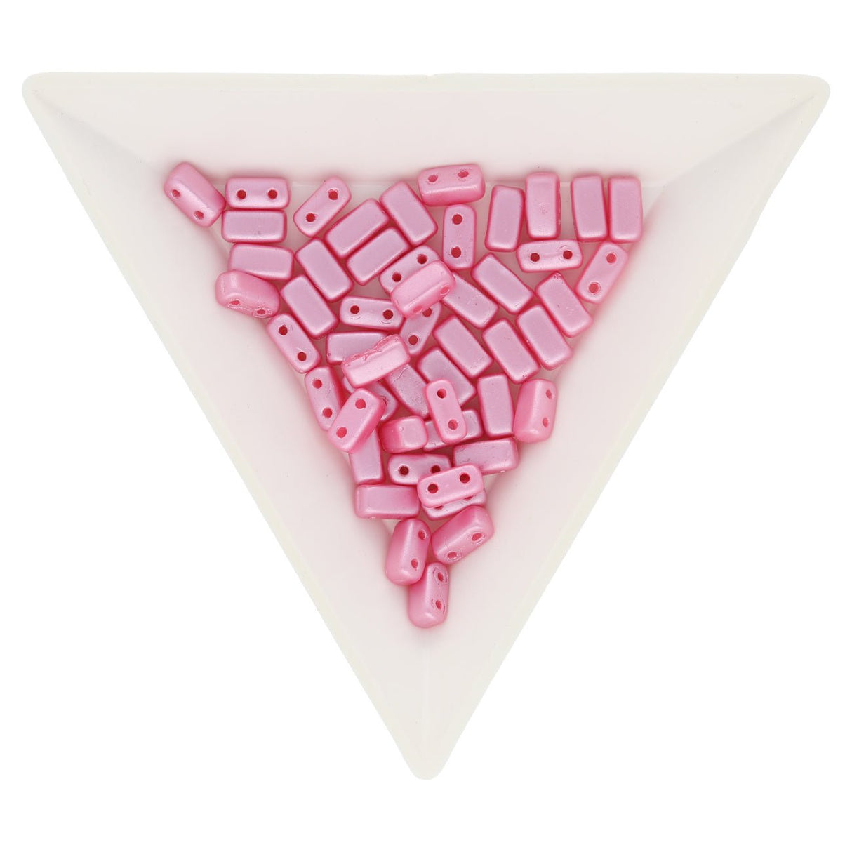 Bricks CzechMates 6x3 mm - Pearl Coat Flamingo - PerlineBeads