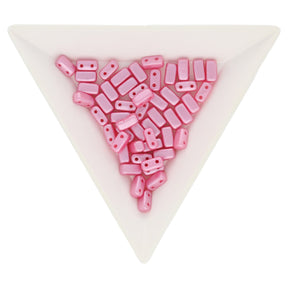 Bricks CzechMates 6x3 mm - Pearl Coat Flamingo - PerlineBeads