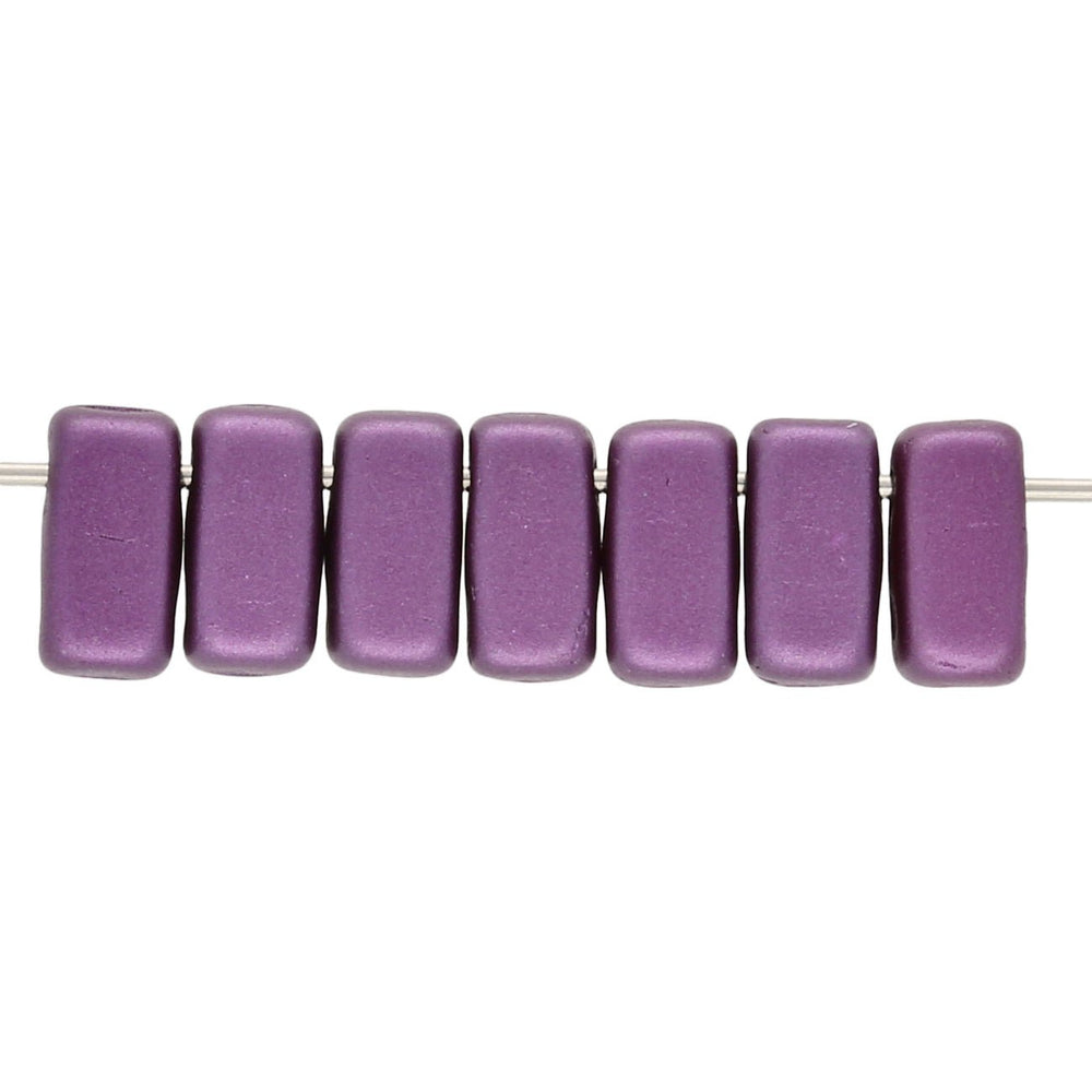 Bricks CzechMates 6x3 mm - Pearl Coat Purple Velvet - PerlineBeads
