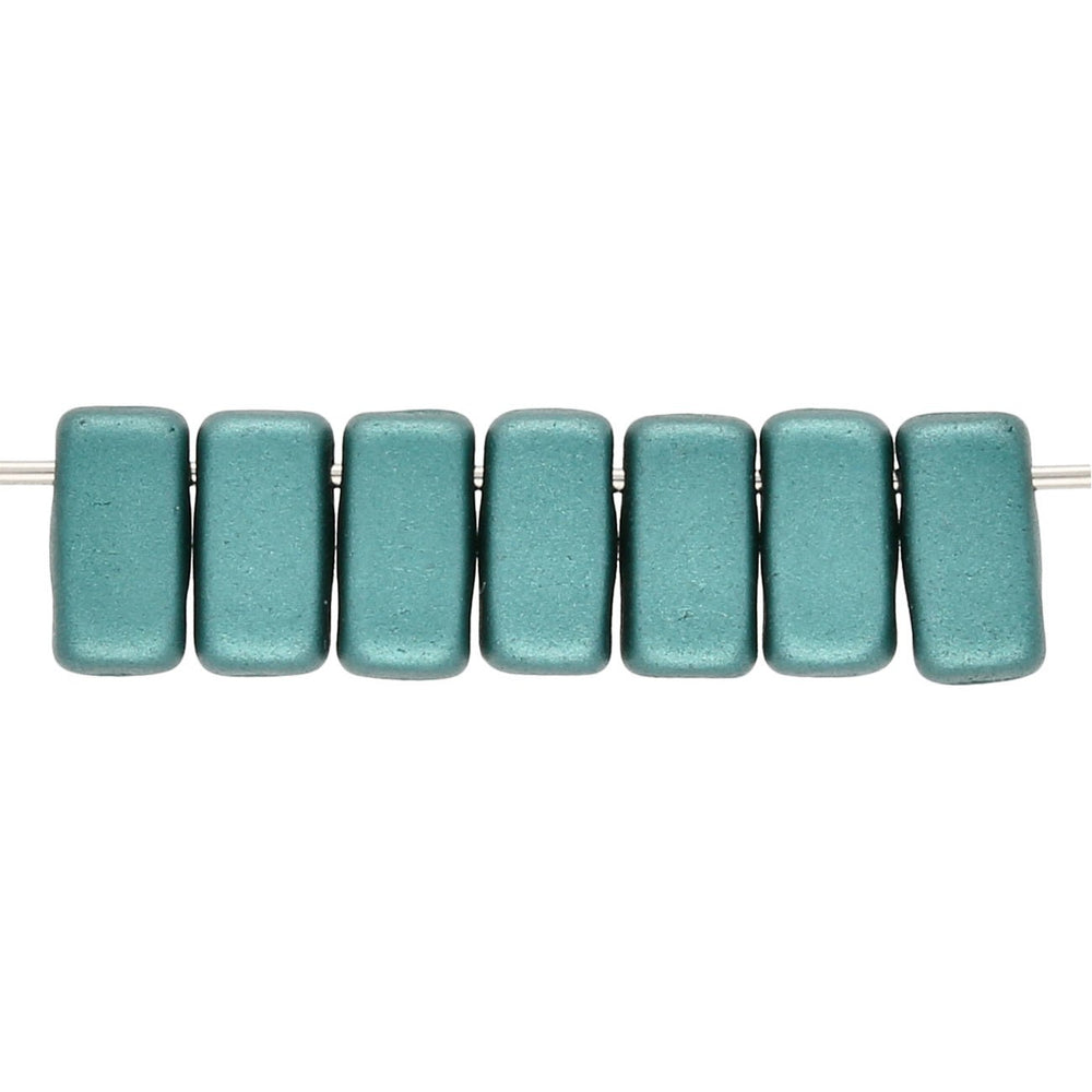 Bricks CzechMates 6x3 mm - Pearl Coat Teal - PerlineBeads