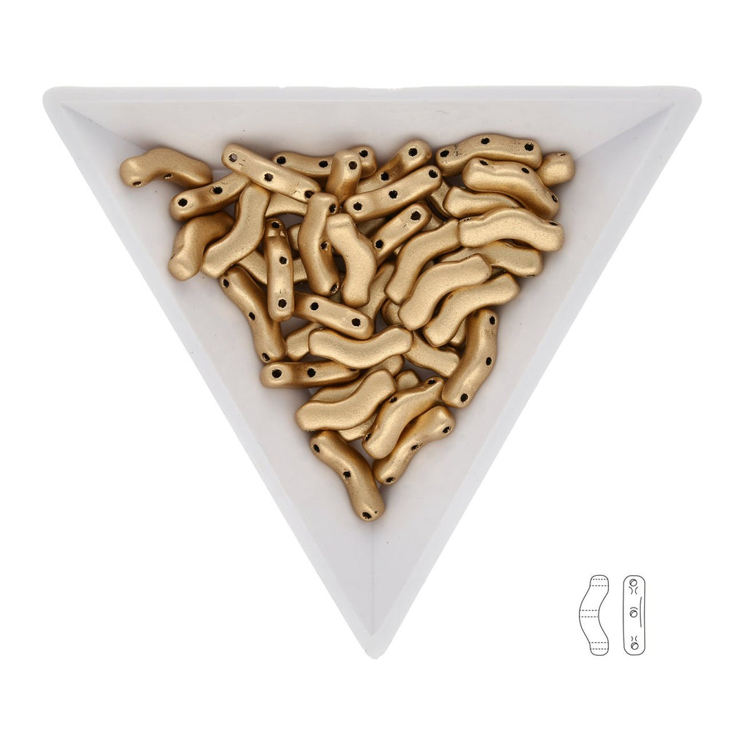 Bridge 3x12 mm – Bronze Pale Gold - PerlineBeads