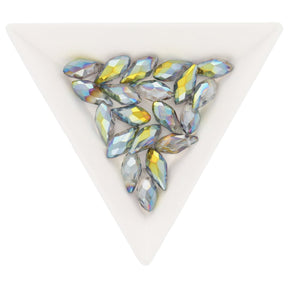 Briolettes Glasperlen mit seitlichem Loch 12x6 mm - Multicolor - PerlineBeads