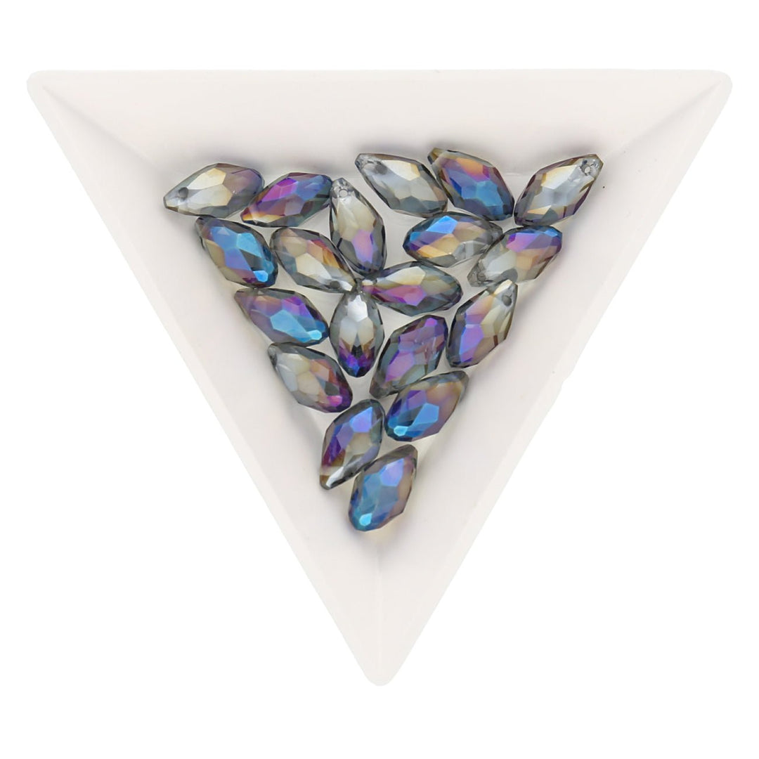 Briolettes Glasperlen mit seitlichem Loch 12x6 mm - Violet - PerlineBeads