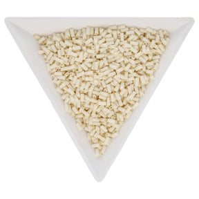 Bugle 3 mm – Matte Cream - PerlineBeads