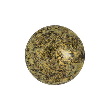Cabochon par Puca® - 14 mm - Metallic Mat Old Gold Spotted (2 Stk.) - PerlineBeads