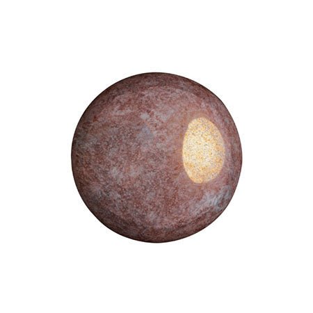 Cabochon par Puca® - 14 mm - Opaque Mix Violet/Gold Ceramic Look (2 Stk.) - PerlineBeads