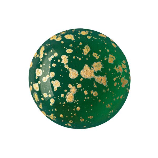 Cabochon par Puca® - 18 mm - Emerald Splash Gold - PerlineBeads