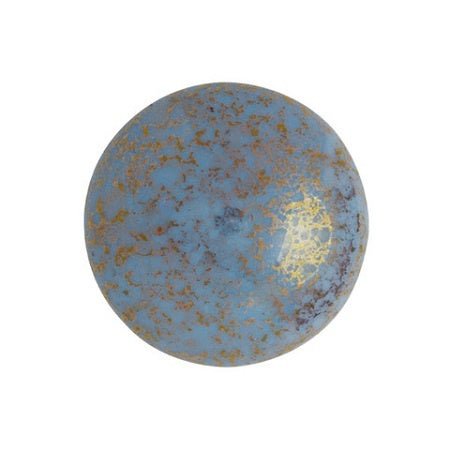 Cabochon par Puca - 18 mm - Opaque Aqua Bronze - PerlineBeads