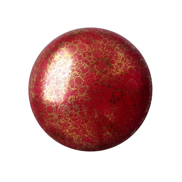 Cabochon par Puca® - 18 mm - Opaque Coral Red Bronze - PerlineBeads