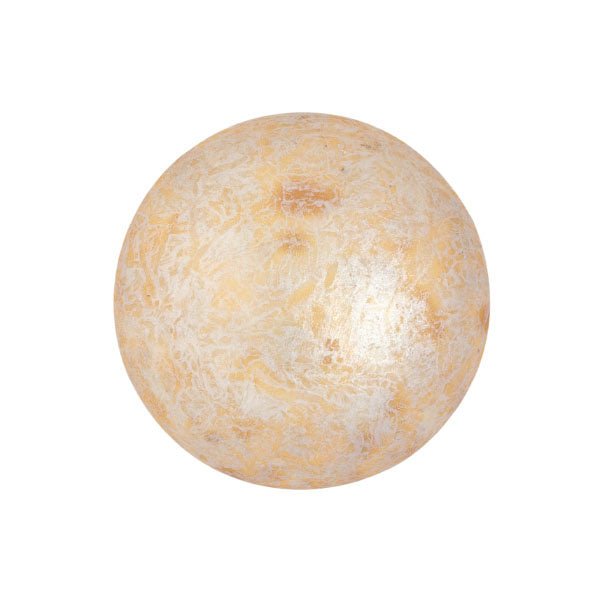 Cabochon par Puca® - 18 mm - Opaque Ivory Spotted - PerlineBeads