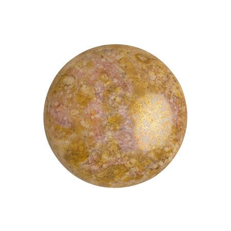 Cabochon par Puca® - 18 mm - Opaque Mix Rose/Gold Ceramic Look - PerlineBeads