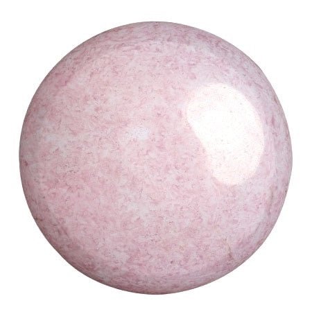 Cabochon par Puca® - 25 mm - Opaque Light Rose Ceramic Look - PerlineBeads