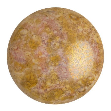 Cabochon par Puca® - 25 mm - Opaque Mix Rose/Gold Ceramic Look - PerlineBeads