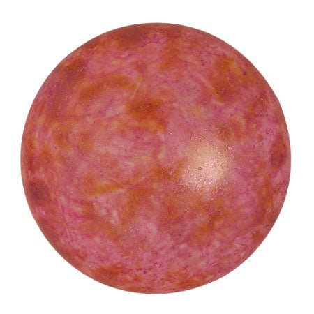 Cabochon par Puca® - 25 mm - Opaque Rose Spotted - PerlineBeads
