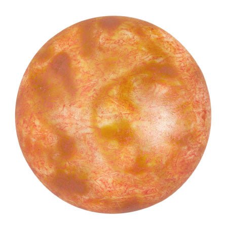 Cabochon par Puca® - 25 mm - Opaque Salmon Spotted - PerlineBeads