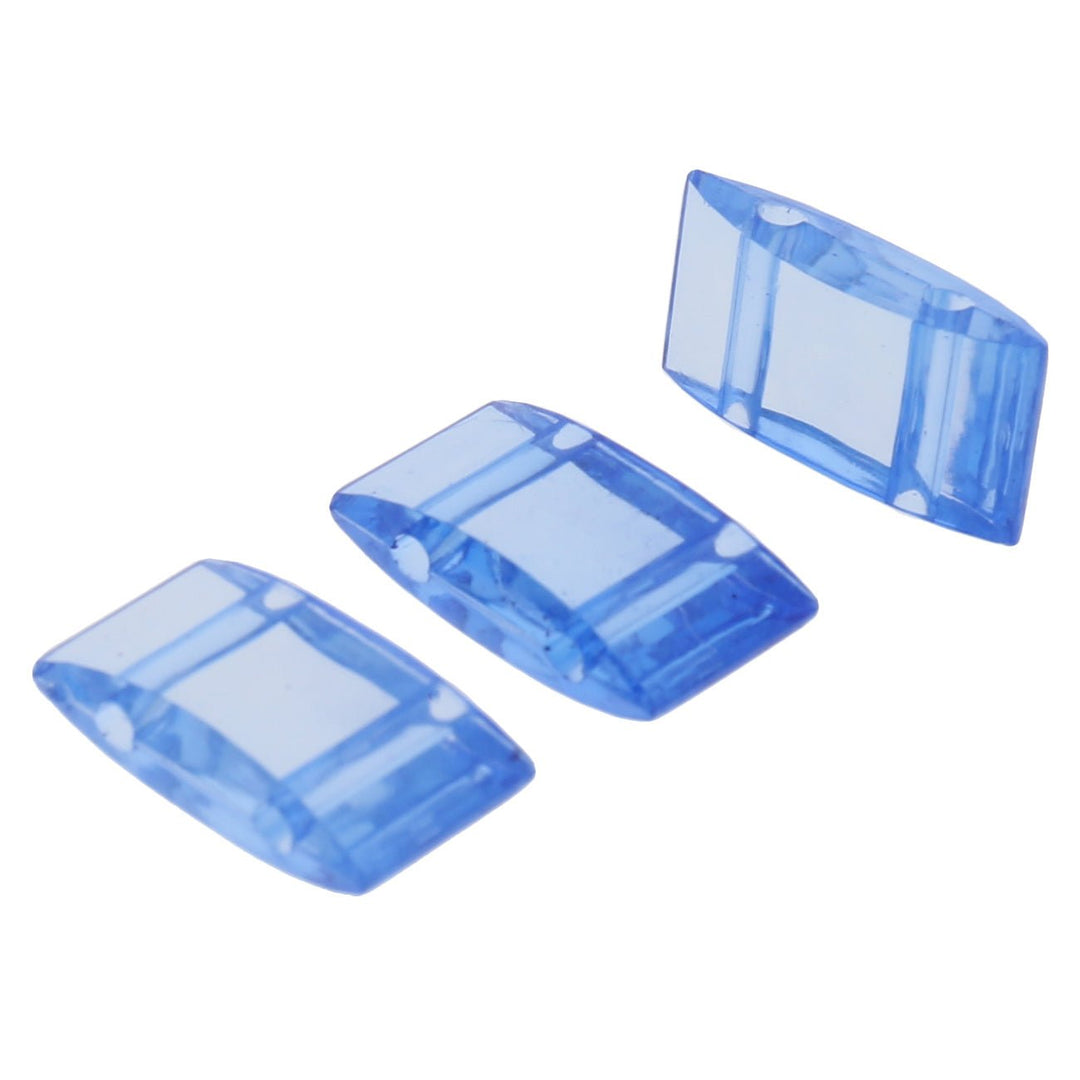 Carrier Bead aus Acryl 18x9 mm - Blau transparent - PerlineBeads